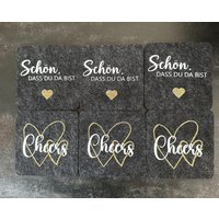 Glas-/Filzuntersetzer Im 6-Er Set Oder Personalisiert Glas-/Filzuntersetzer Im 6-Er Set Oder Personalisiert von PlotterPaddy