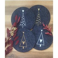 Untersetzer | Weihnachtsdekoration Wichtelgeschenk Weihnachtsgeschenk Kleinigkeit Nikolaustag Füllung Adventskalender Filz Untersetzer | Weihnachtsdekoration Wichtelgeschenk Weihnachtsgeschenk Kleinigkeit Nikolaustag Füllung Adventskalender Filz von Plotterdeko