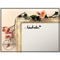 Spiegelaufkleber, Aufkleber, Spiegel, Kompliment, Spruch 3...2...1...lächeln, Affirmation, Positiv Thinking, Deko Für Den Flur Und Gästebad von Plottinella