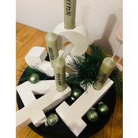 Adventskranz Advent Zahlen Dekoration Weihnachtlich Weihnachten Kranz Kerzen von PlottonischeLiebe