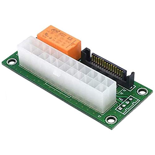 Plouluyt Board PSU Multiple Netzteil Adapter Add2Psu mit Sata ATX 24Pin zu 4Pin Anschluss für von Plouluyt