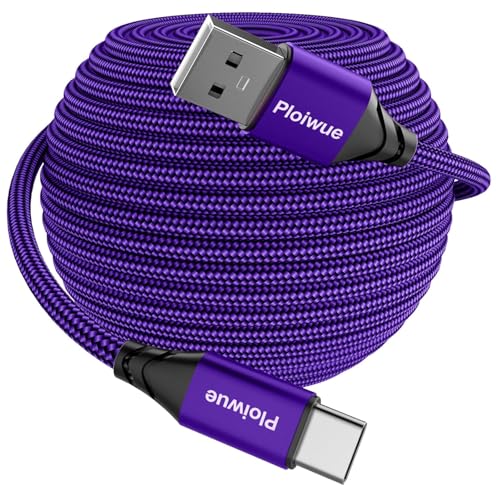 Extra Lang USB C Kable 10M USB C Ladekabel Nylon PS5 Controller Ladekabel USB Typ C Kable für Samsung Galaxy S22/S21/S20 Note 10 9 8 PS5 LG V30 V20 G6 G5 Moto Huawei P30 Mate30 Sony Xperia XZ von Plowaroe
