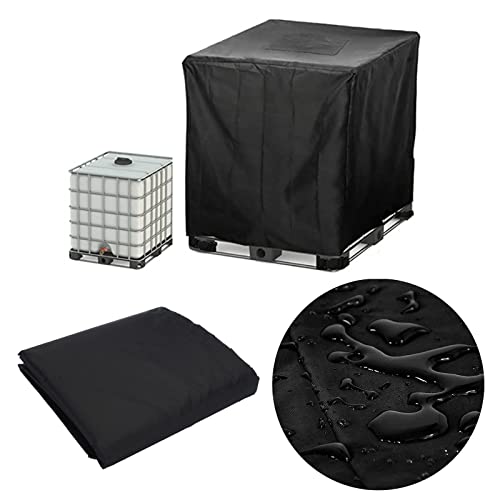 IBC Tank Abdeckung, IBC Tank Zubehör 420D Tank Schutzplane mit Reißverschluss Wassertank Staubdichte Anti-UV wasserdichte Schutzabdeckung für 1000L IBC-Tank Container Cover Regenwassertank von Plschckes