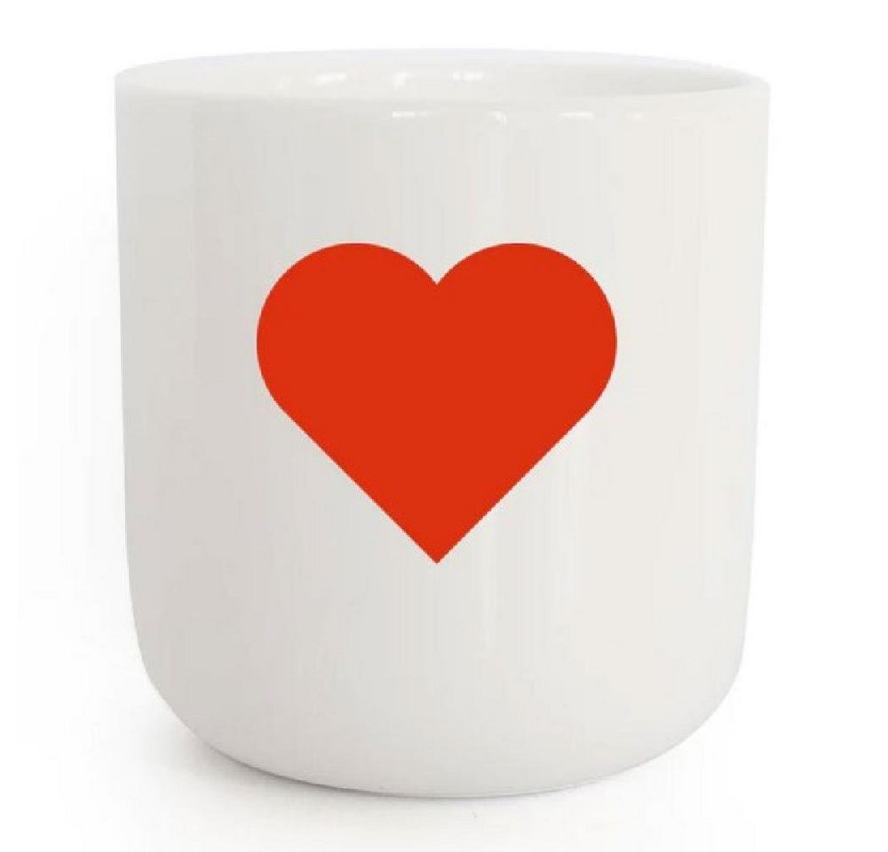 PLTY Tasse Becher rotes Herz Porzellan PLTY Tasse Becher rotes Herz Porzellan von Plty