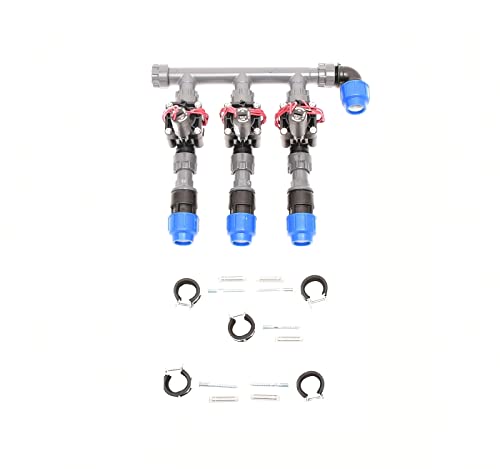 Plug&Rain 3er-Ventilverteiler mit Hunter PGV, 25 mm (3/4") Eco von Plug&Rain