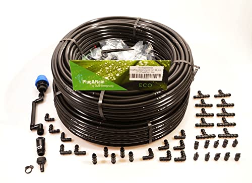 Plug&Rain Plug&RainTropfbewässerung Set 35 m² 32MM ECO von Plug&Rain