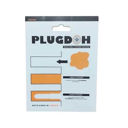 Plugdoh - Fixieren Sie wackelige Wandbefestigungen, sichern Sie vorhandene Dübel (4 Beutel à 5 g) von Plugdoh