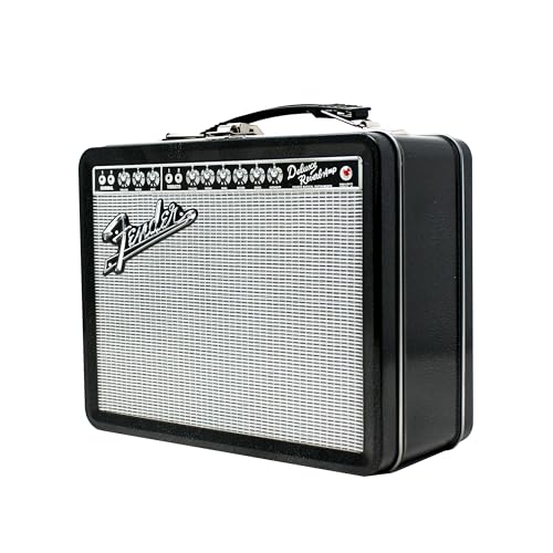 P Pluginz Fender Amp Tin Lunch Box Storage Container - Plastic Handle & Embossed Front Cover - Officially Licensed Fender Merchandise P Pluginz Fender Amp Tin Lunch Box Storage Container - Plastic Handle & Embossed Front Cover - Officially Licensed Fender Merchandise von Pluginz