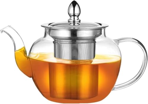 PluieSoleil Glas-Teekanne mit Teesieb, Teekannensieb für lose Teeblätter, großes Teekannen-Set, abnehmbarer Netzfilter von PluieSoleil