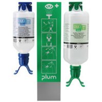 Plum Augen-Notfallstation Duo Combi, Inhalt: 1x 1000 ml Augenspüllösung, 1x 500 ml pH Neutral von Jungheinrich PROFISHOP