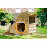 Plum Spielhaus, BxHxT: 201 x 126 x 133 cm, Holz, natur - beige von Plum