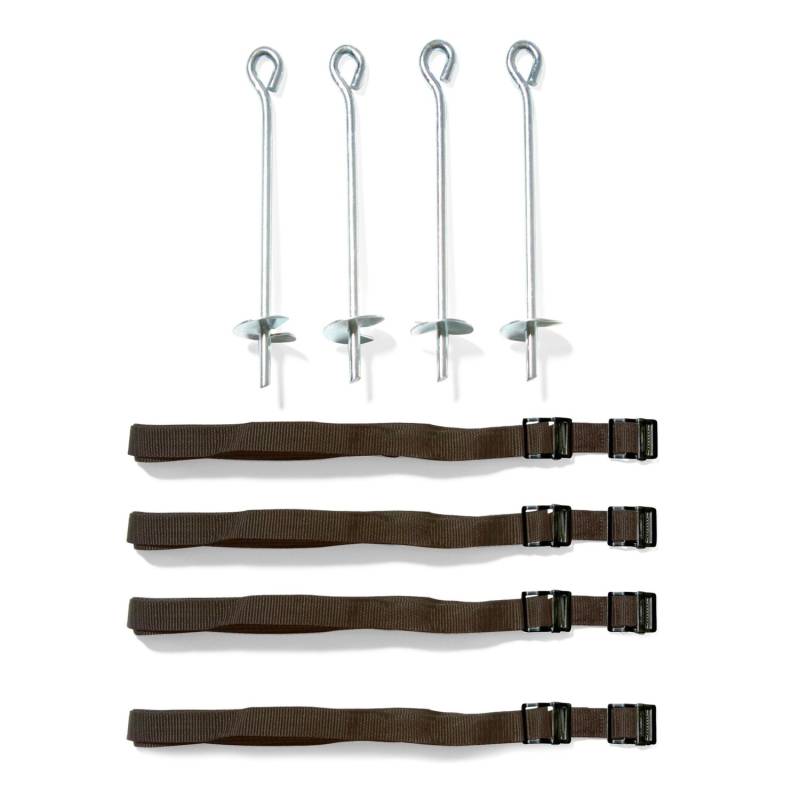 Plum Trampolin Bodenanker-Set Bodenanker-Set für Outdoor-Trampoline 4 Befestigungshaken und 4 Befestigungsgurte Plum Trampolin Bodenanker-Set Bodenanker-Set für Outdoor-Trampoline 4 Befestigungshaken und 4 Befestigungsgurte von Plum