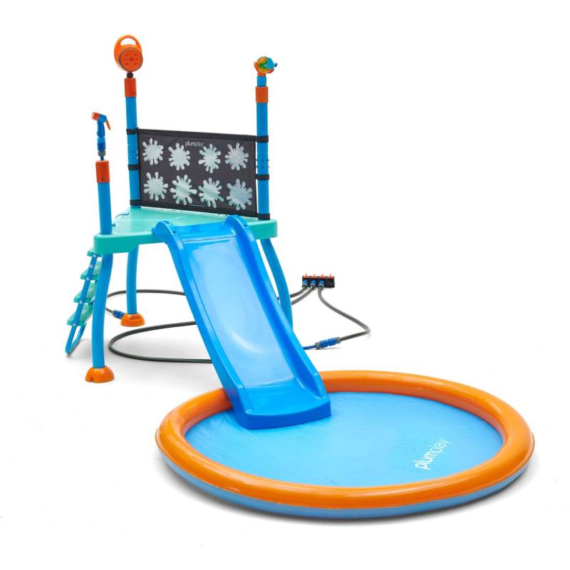 Plum Water Park Splash Station Outdoor-Spielcenter Kinder 3 Wasserspiel-Extras Rutsche Planschbecken Blau Plum Water Park Splash Station Outdoor-Spielcenter Kinder 3 Wasserspiel-Extras Rutsche Planschbecken Blau von Plum