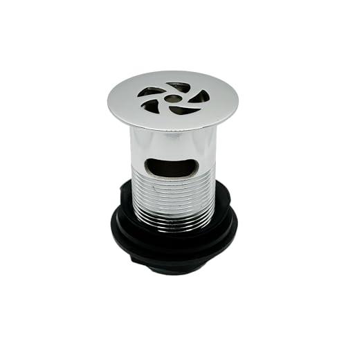 PlumbEZ Ablaufgarnitur für Waschbecken, verchromt, Edelstahl, ohne Stopfen, 1,1/4 Zoll, 32 mm, für Waschbecken im Badezimmer – Schlitz PlumbEZ Ablaufgarnitur für Waschbecken, verchromt, Edelstahl, ohne Stopfen, 1,1/4 Zoll, 32 mm, für Waschbecken im Badezimmer – Schlitz von PlumbEZ