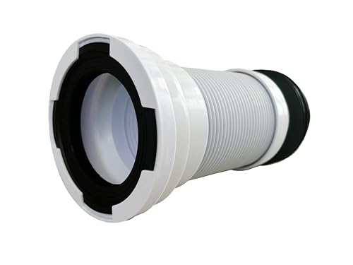 PlumbEZ Flexibler 100/110 mm WC-Pfannen-Verbinder, universeller WC-WC-Schüssel-Anschluss, flexibler Abfluss, Bodenrohr, 300 mm - 600 mm, Ablaufrohrverbinder, langlebiges und verstellbares flexibles PlumbEZ Flexibler 100/110 mm WC-Pfannen-Verbinder, universeller WC-WC-Schüssel-Anschluss, flexibler Abfluss, Bodenrohr, 300 mm - 600 mm, Ablaufrohrverbinder, langlebiges und verstellbares flexibles von PlumbEZ