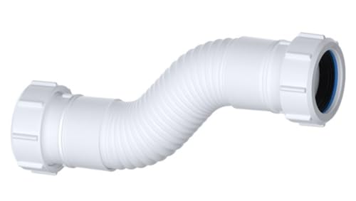 Universelles flexibles Abflussrohr, 3,8 cm, 32 mm, flexible Duschablauf-Kompressionsverschraubung von PlumbEZ