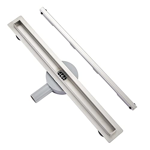 Plumbsys Duschrinne Edelstahl 60cm,Simplismus-Stil Schlankes Bodenablauf Komplettset ,Duschablauf 360° drehbarer Siphon mit Geruchsstop und Haarsieb,Ablaufrinne Schnelle Drainage Plumbsys Duschrinne Edelstahl 60cm,Simplismus-Stil Schlankes Bodenablauf Komplettset ,Duschablauf 360° drehbarer Siphon mit Geruchsstop und Haarsieb,Ablaufrinne Schnelle Drainage von Plumbsys