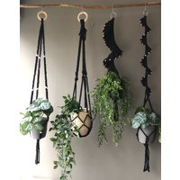 Pflanzenhänger Schwarz Makramee Hängender Übertopf Boho Wohndeko Pflanzengeschenk Für Pflanzenliebhaber Pflanzenhänger Schwarz Makramee Hängender Übertopf Boho Wohndeko Pflanzengeschenk Für Pflanzenliebhaber von PlurqueMacrame