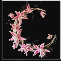 xxl Makramee Wandbehang Mit Lilienblüten, Mond Blumen, Wanddekoration Rosa Blumen xxl Makramee Wandbehang Mit Lilienblüten, Mond Blumen, Wanddekoration Rosa Blumen von PlurqueMacrame