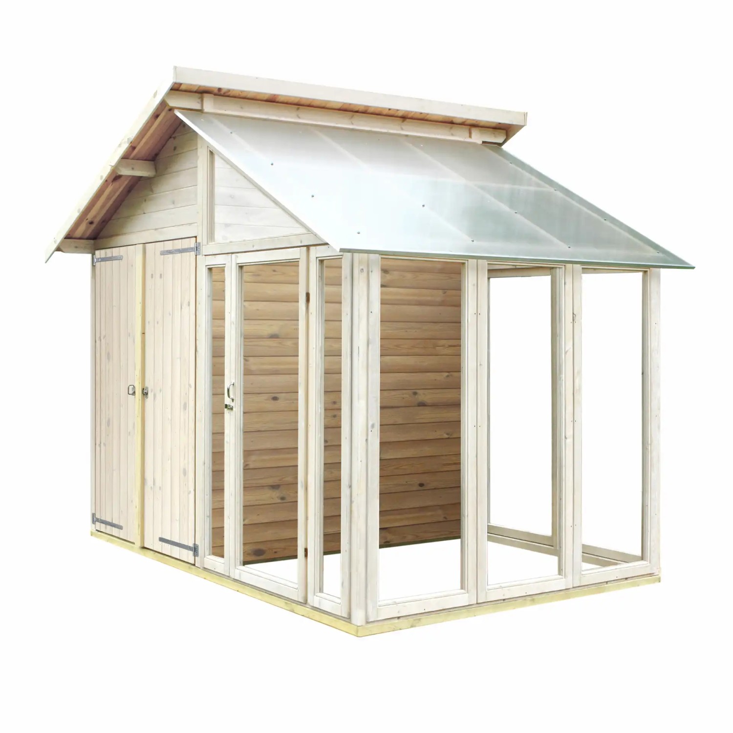 Plus A/S Gerätehaus mit Glasanbau Plus A/S Gerätehaus mit Glasanbau von Plus A/S