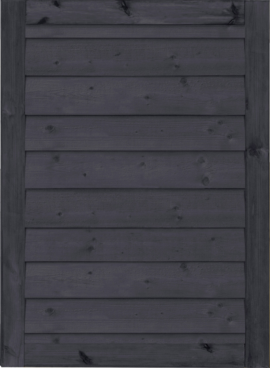 Plus Einzeltor Klink 100 x 125 cm schwarz Planken 2,7/0,7 x 14 x 177 cm von Plus