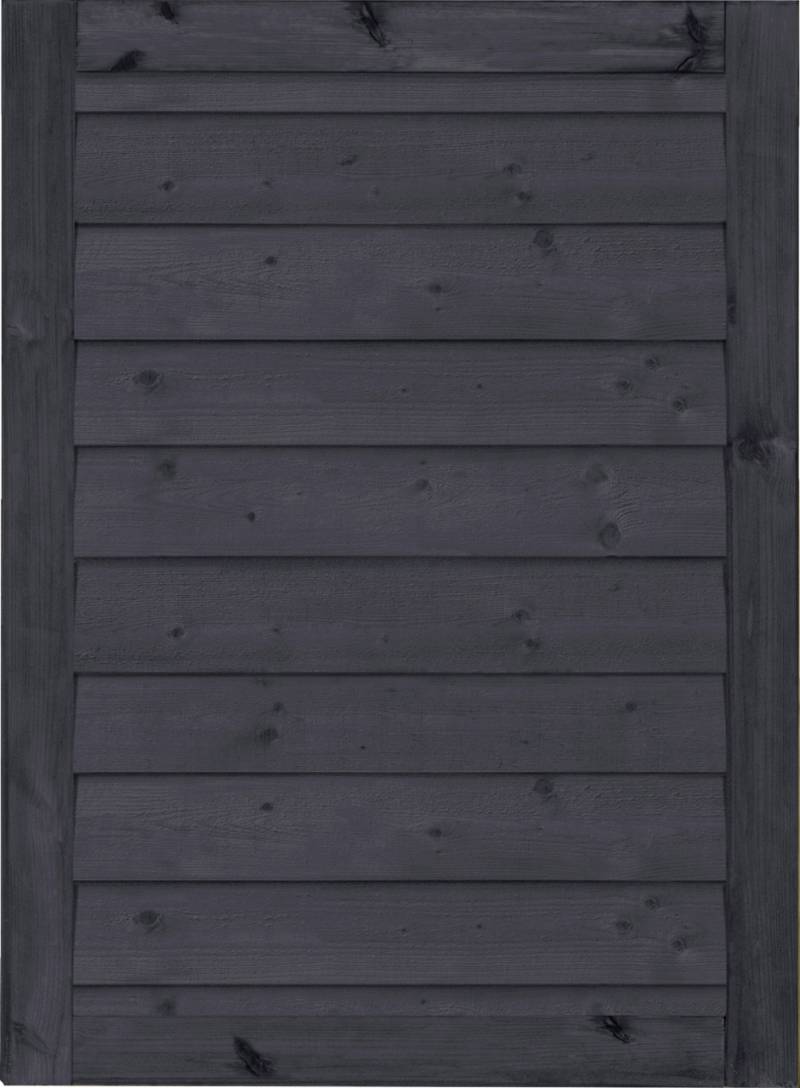 Plus Einzeltor Klink 100 x 125 cm schwarz Planken 2,7/0,7 x 14 x 177 cm von Plus