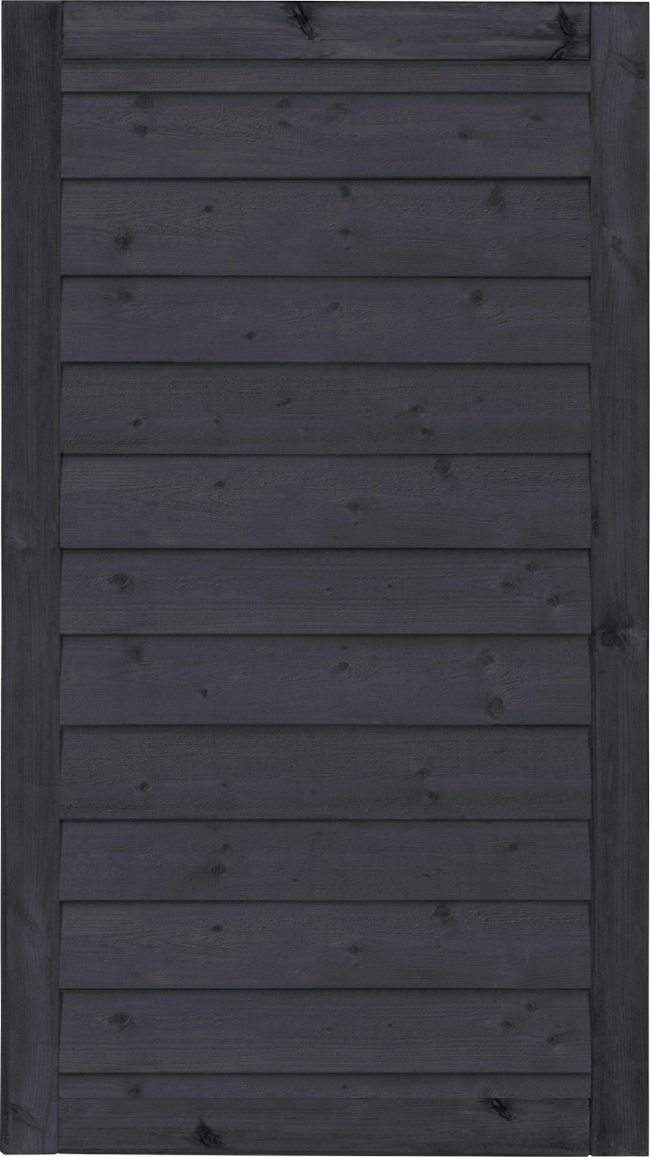 Plus Einzeltor Klink 100 x 163 cm schwarz Planken 2,7/0,7 x 14 x 177 cm von Plus