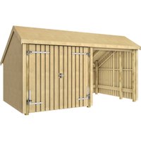 PLUS Gartenhaus "Multi", (Packung), Gartenhaus 10,5 m², Doppeltür, Dachpappe/Aluleisten/H-Füße von Plus