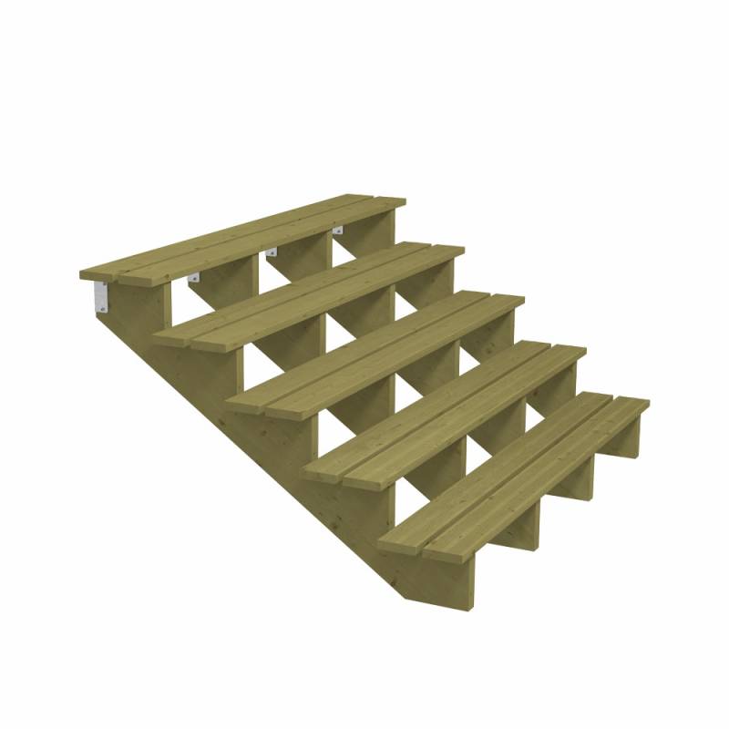 Plus Außentreppe Kiefer 5 Stufen 180 cm breit von Plus