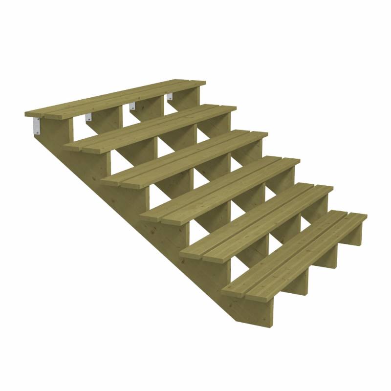 Plus Außentreppe Kiefer 6 Stufen 180 cm breit von Plus