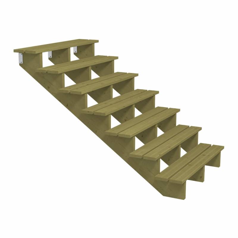 Plus Außentreppe Kiefer 7 Stufen 120 cm breit von Plus