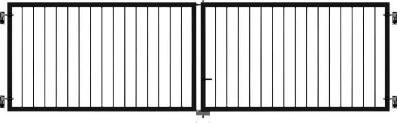 Plus Doppeltor Basic Stahl 300 × 85 cm schwarz Plus Doppeltor Basic Stahl 300 × 85 cm schwarz von Plus