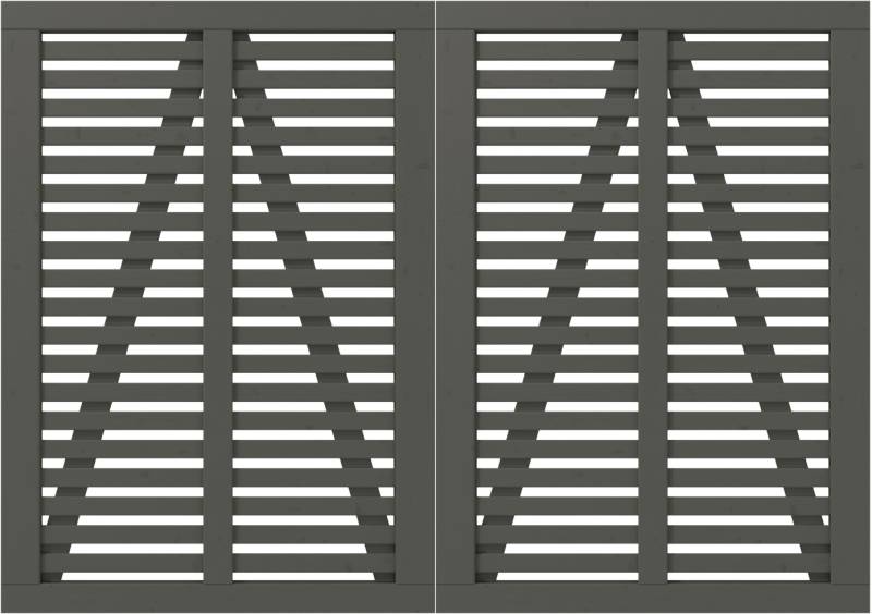 Plus Doppeltor Harmoni inkl. Beschläge 200 x 140 cm umbragrau fungizidbehandelt Plus Doppeltor Harmoni inkl. Beschläge 200 x 140 cm umbragrau fungizidbehandelt von Plus