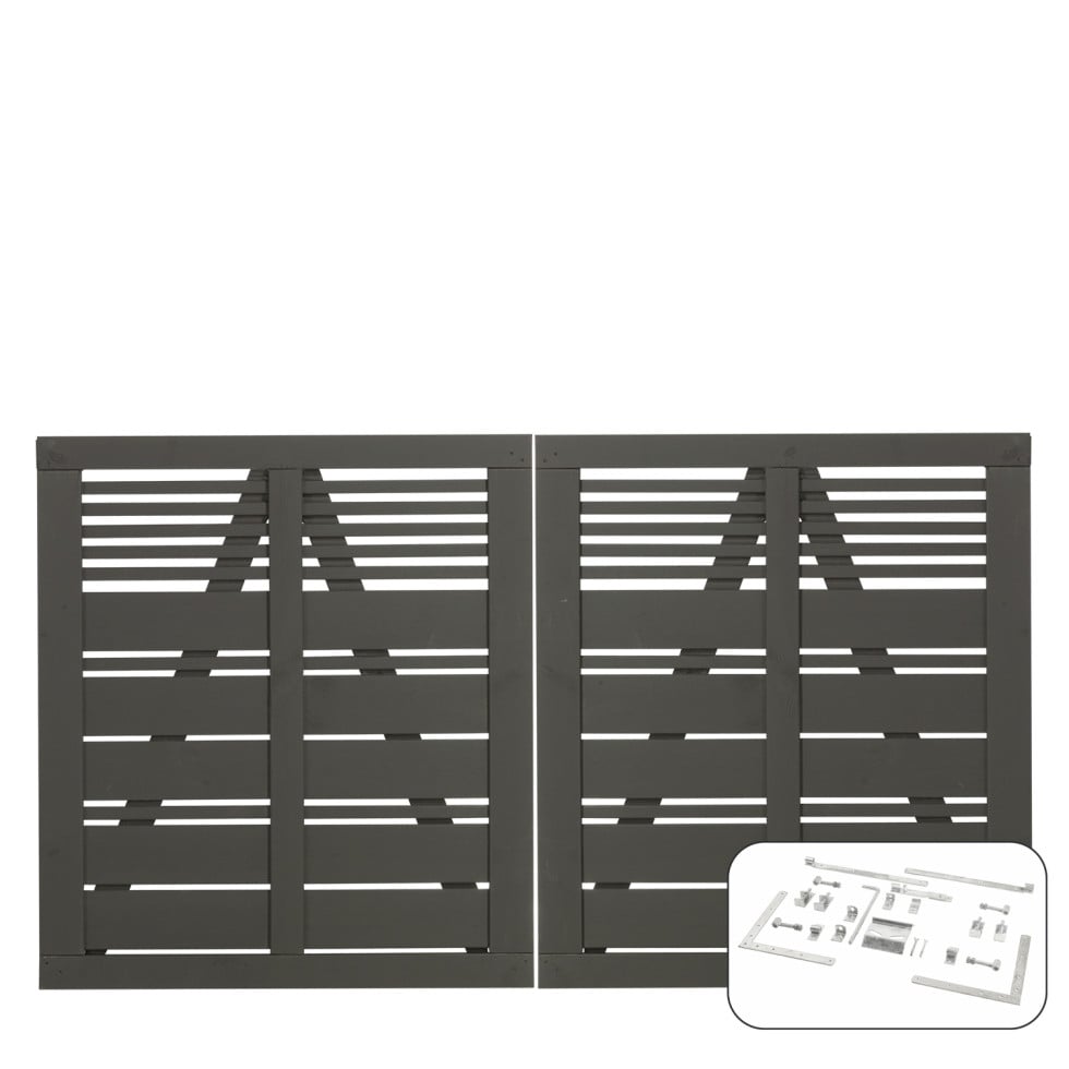 Plus Doppeltor Silence inkl. Beschläge 200 x 110 cm umbragrau fungizidbehandelt Plus Doppeltor Silence inkl. Beschläge 200 x 110 cm umbragrau fungizidbehandelt von Plus