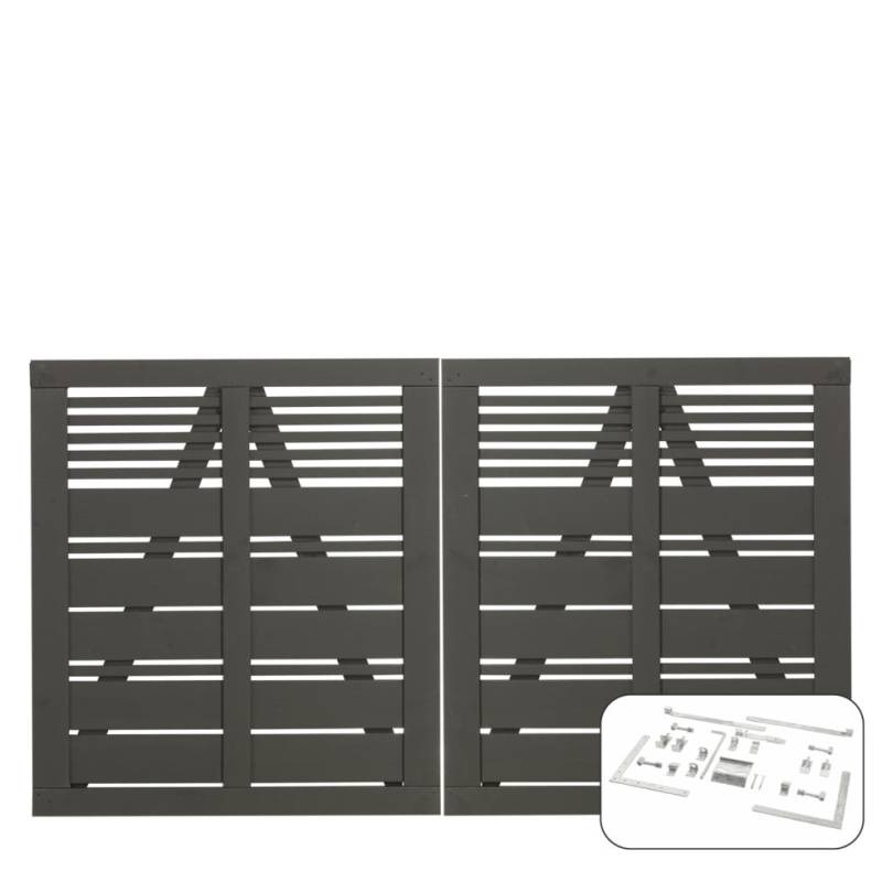 Plus Doppeltor Silence inkl. Beschläge 200 x 110 cm umbragrau fungizidbehandelt Plus Doppeltor Silence inkl. Beschläge 200 x 110 cm umbragrau fungizidbehandelt von Plus