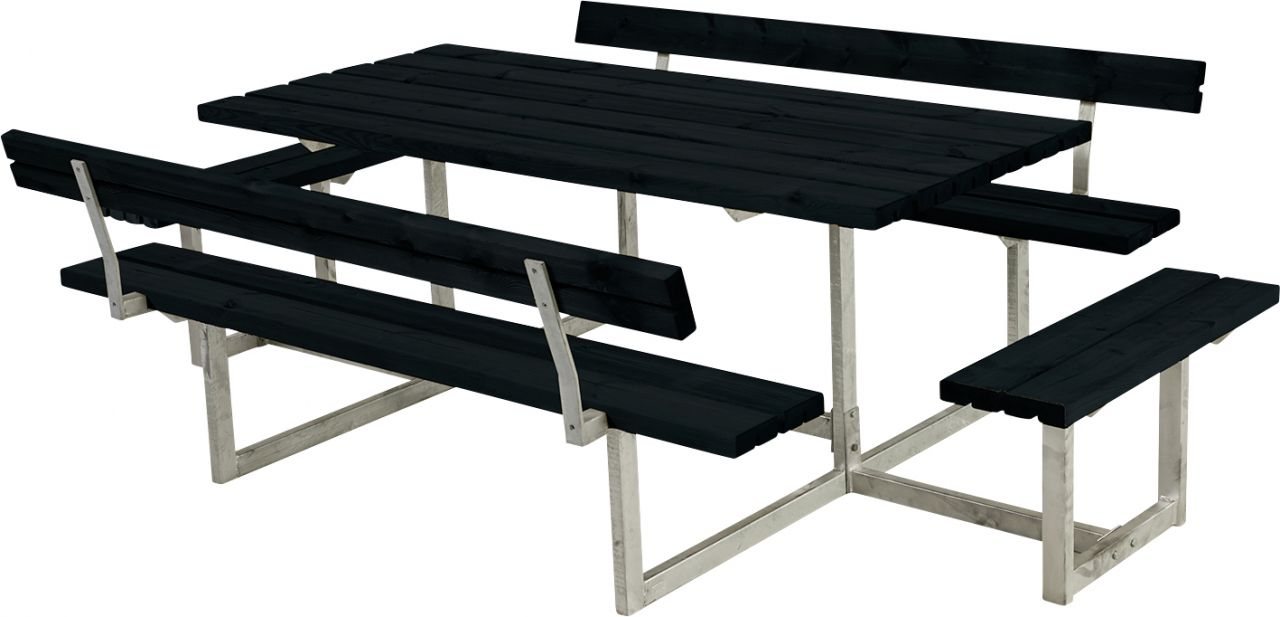 Plus Kombimöbel Basic 260 x 184 x 73 cm mit 2 Rückenlehnen, schwarz von Plus