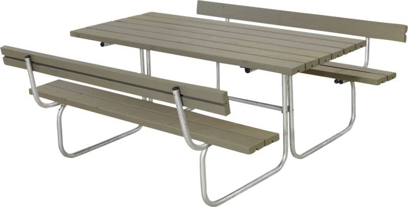 Plus Kombimöbel Classic 177 x 177 x 75 cm mit 2 Rückenlehne, graubraun von Plus