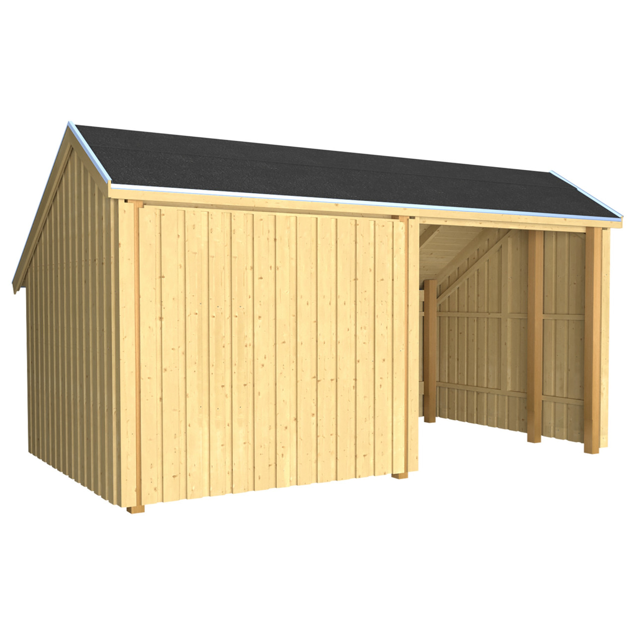 Plus Multi Shelter 416 x 238 cm mit Vorraum und Dachpappe von Plus