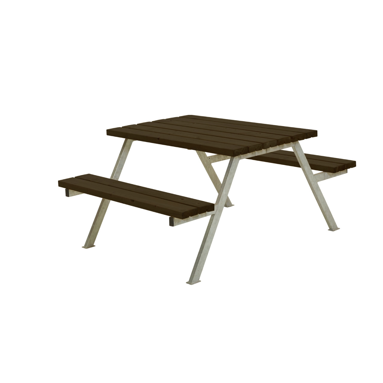 Plus Picknicktisch Alpha Stahl-Holz 118 x 161 x 73 cm schwarz von Plus