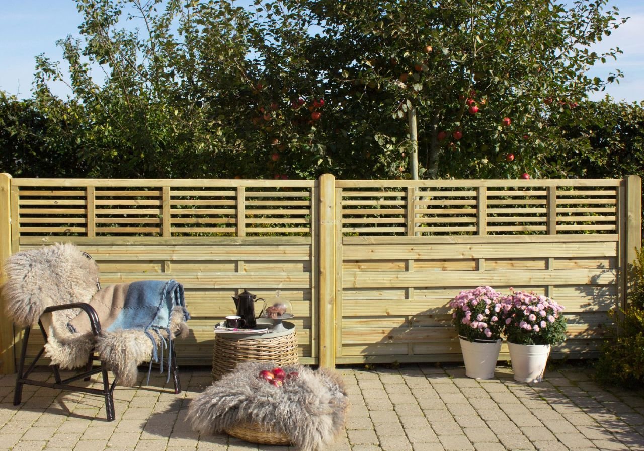 Plus Sichtschutzelement Newline 180 x 110 cm druckimprägniert Plus Sichtschutzelement Newline 180 x 110 cm druckimprägniert von Plus