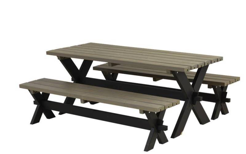 Plus Sitzgarnitur Nostalgie schwarz / graubraun von Plus