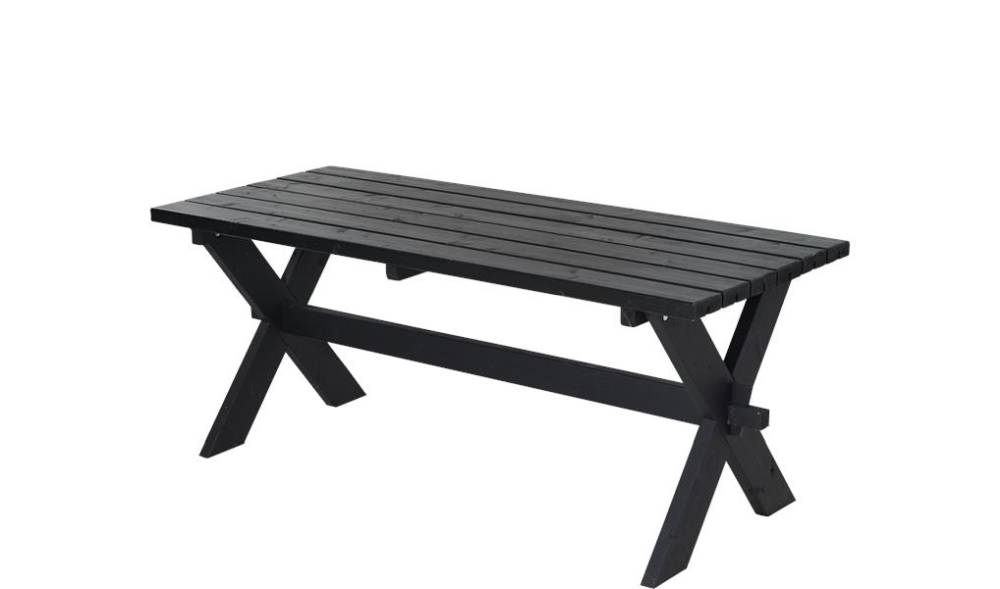 Plus Tisch Nostalgie 177x75x72cm schwarz rechteckig von Plus