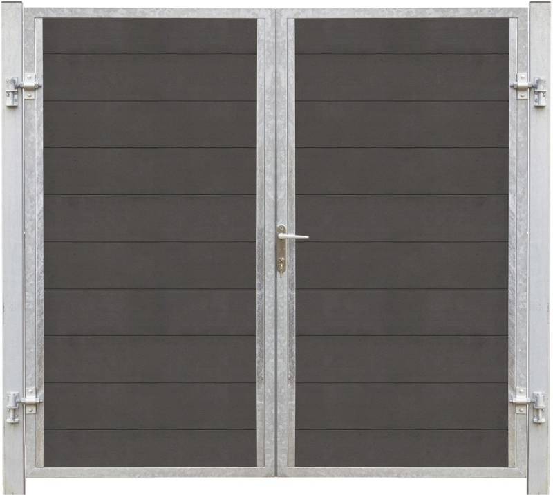 Plus WPC Doppeltor Futura Rechts 213 x 180 cm inkl. Pfosten von Plus