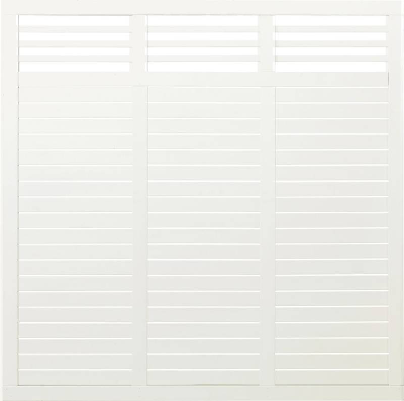Plus Zaun Decora 180 x 180 cm RAL 9010 Weiß von Plus