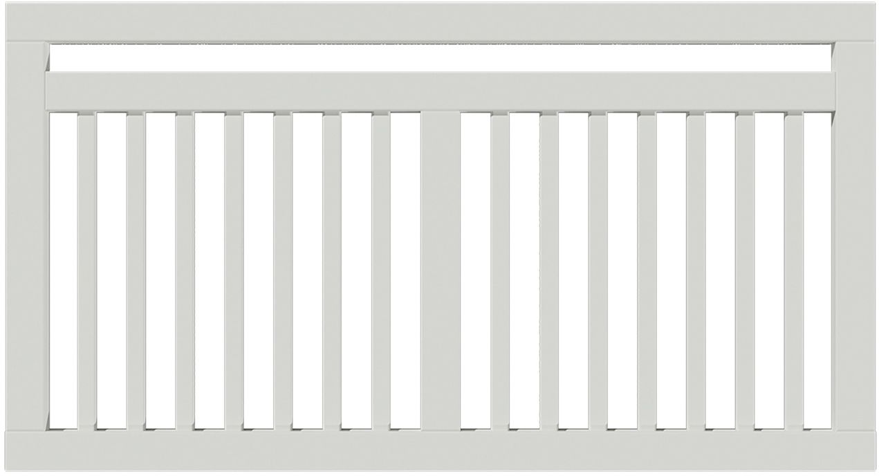 Plus Zaun Linea 150 x 80 cm RAL 9010  Weiß von Plus