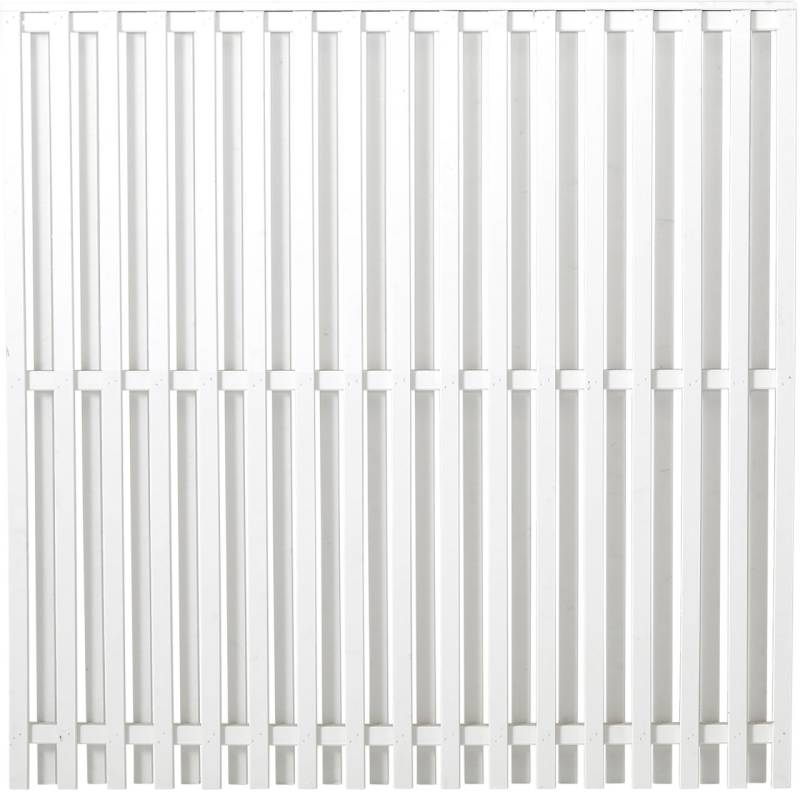 Plus Zaun Nagano 180 x 180 cm RAL 9010 Weiß von Plus