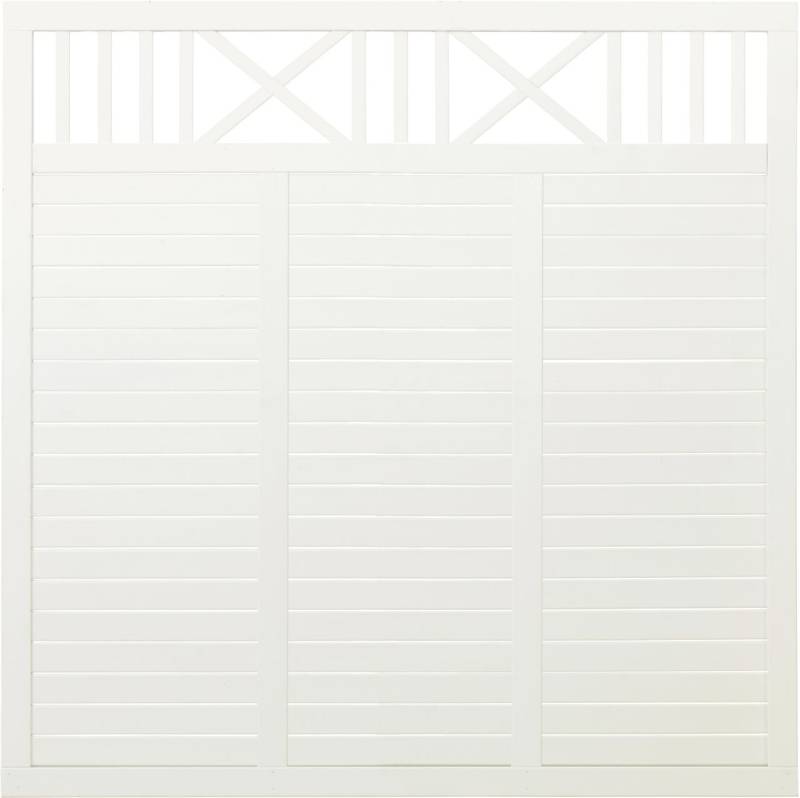 Plus Zaun Nostalgie 180 x 180 cm RAL 9010 Weiß von Plus