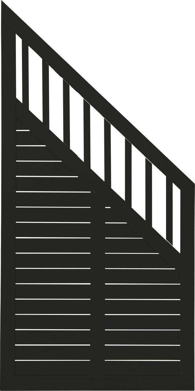 Plus Zaun Nostalgie 90 x 180/95 cm RAL 9005 Schwarz von Plus