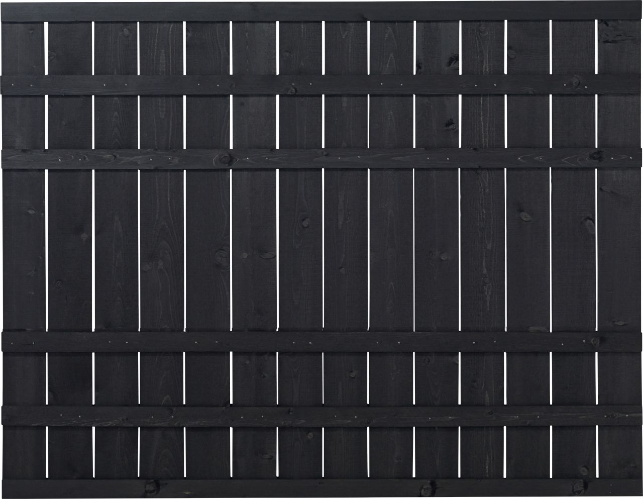 Plus Zaunelement Rustik 180 x 138 cm schwarz von Plus