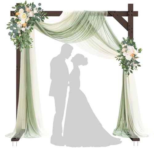 Hochzeit Deko Bogen Rosenbögen Traubogen Luftballon Ständer Gartenbogen Tüll Hochzeitsbogen Heimdekoration Gartenrasen Rosenbogen Hintergrundständer Garten Decoration für Hochzeit von PlusFive
